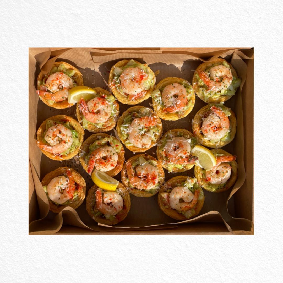 Shrimp Guacamole Tostada Bites